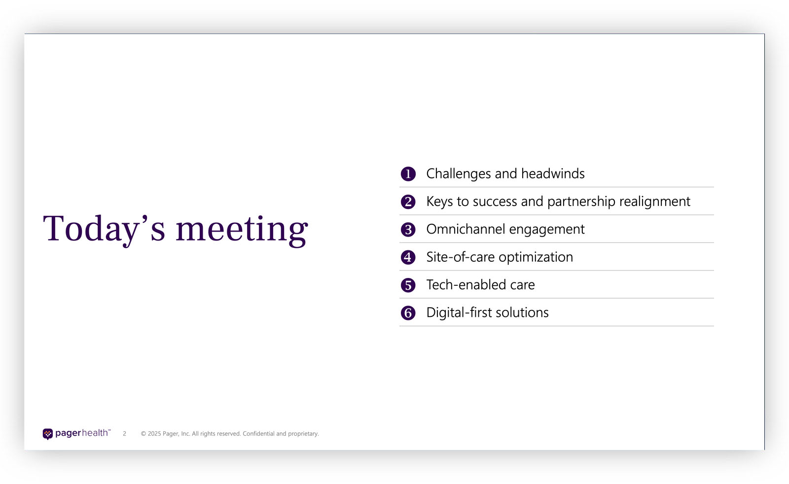 health technology marketing deck